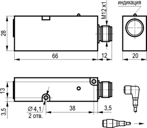 Габариты OS IC1P-43N-10-LZS4